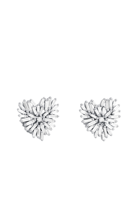 Fireworks Heart Diamond Earrings